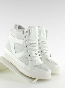 Sneakers na wysokiej podeszwie R-201 Biały