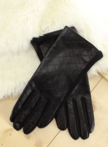 Pikowane rękawiczki REK-G-101 Czarny
