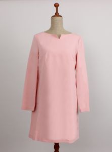 Sukienka gładka S35 Różowy