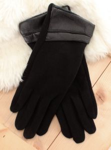 Eleganckie rękawiczki damskie REK-V08 Czarny