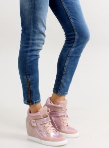 Sneakers z opalizującymi wstawkami R5060-5 Pink