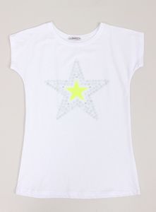 Koszulka damska z gwiazdą OD-4022 Biały