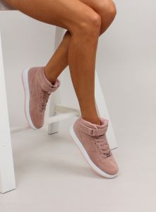 Zamszowe buty sportowe za kostkę B777 Pink