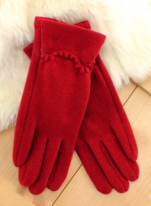 Rękawiczki damskie elastyczne REK-0991 Czerwony